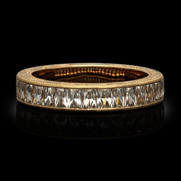 18ct Rose Gold 4mm width North/South French Cut Eternity Band