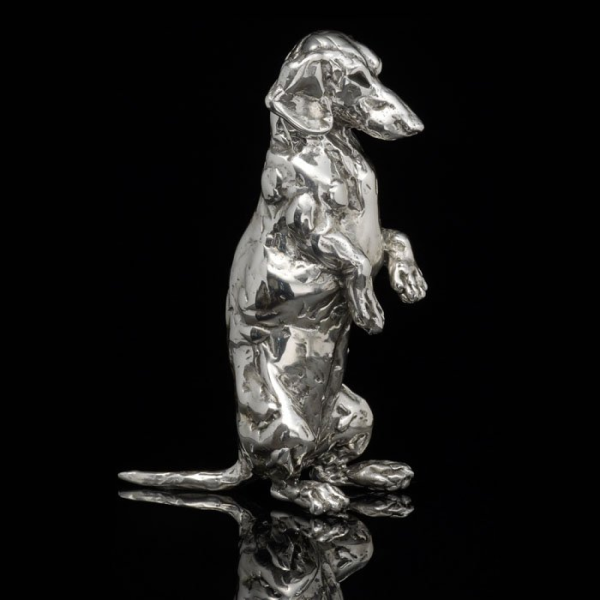 ‘Seated Dachshund’ Silver Sculpture(Limited Edition)