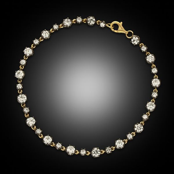 4.08ct Georgian Revival Diamond Line Bracelet