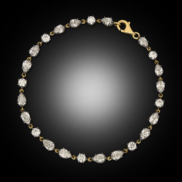 4.90ct Georgian Revival Diamond Line Bracelet