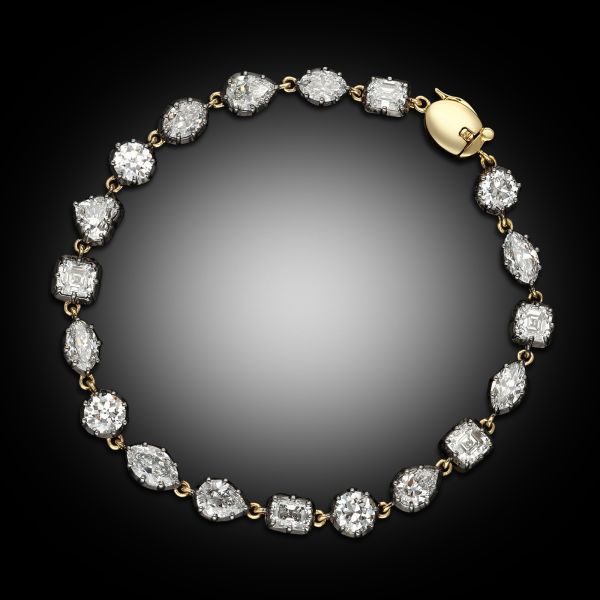 7.14ct Georgian Revival Diamond Line Bracelet
