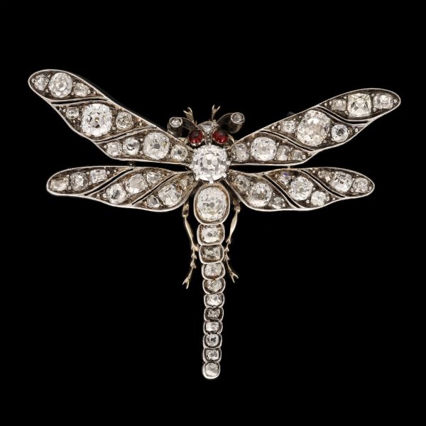 An Antique Diamond Dragonfly Brooch