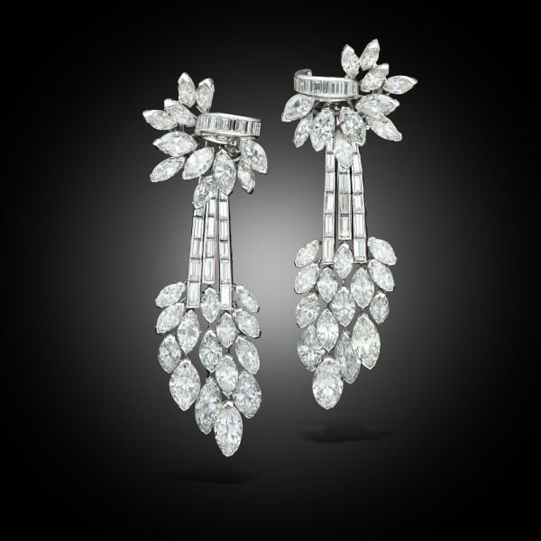 Vintage Diamond Day/Night Chandelier Earrings