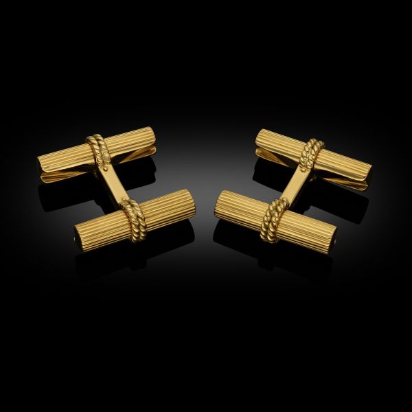 18ct Yellow Gold Vintage Baton Cufflinks