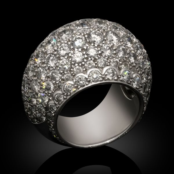 Vintage Diamond Bombé Dress Ring