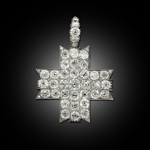 Antique Diamond Cross Pendant