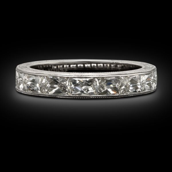  3.50mm Platinum East/West French Cut Eternity Ring