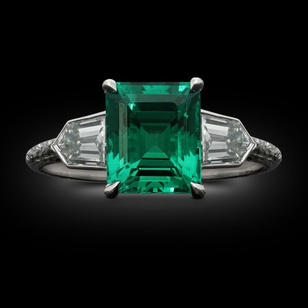 2.65ct Colombian Emerald & Diamond Ring