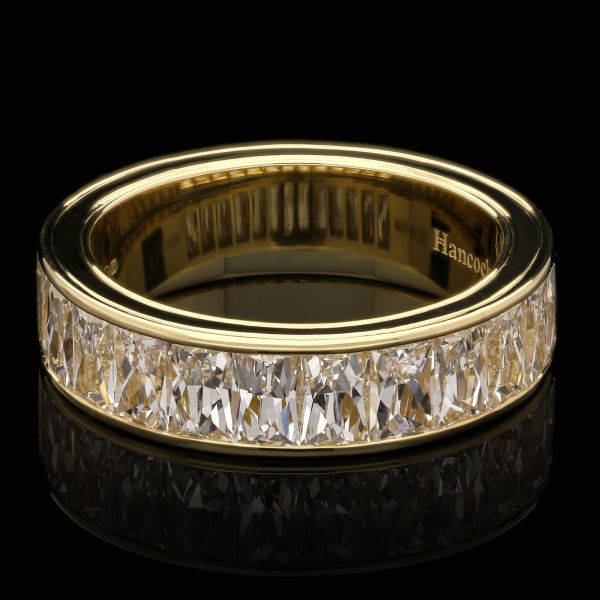 French Cut Diamond ‘North/South’ 5mm width Eternity Ring set in 18ct Gold