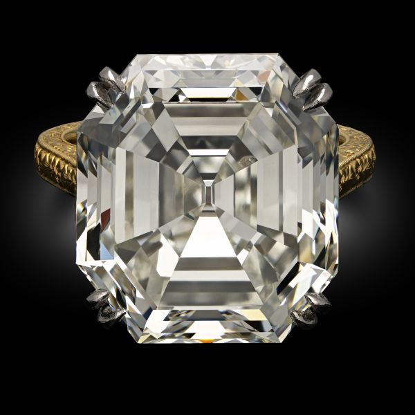 21.51ct Asscher Cut Diamond Solitaire Ring