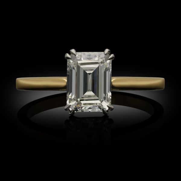 1.43ct Emerald Cut Diamond Solitaire Ring