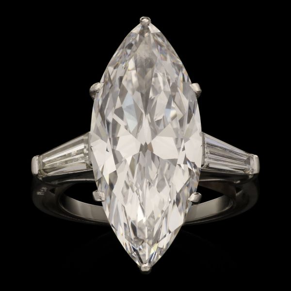 6.00ct Marquise Brilliant Cut Diamond and Platinum Ring