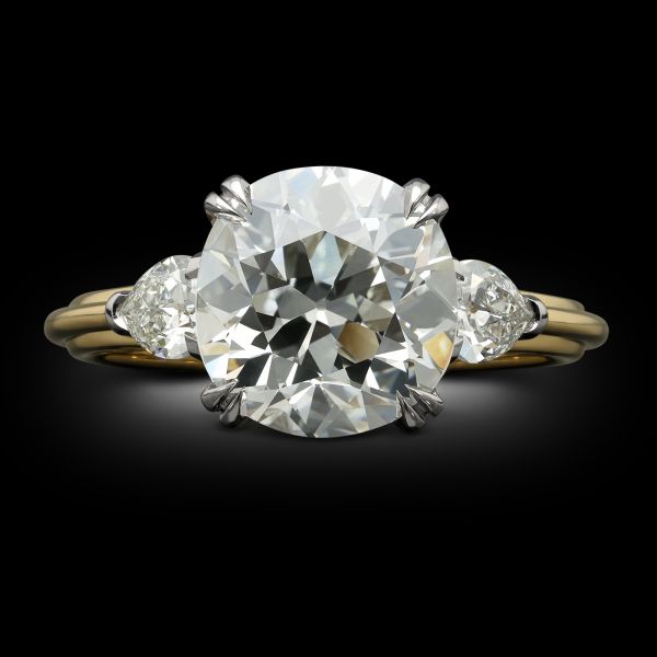 3.04ct Old European Cut Diamond & 18ct Yellow Gold Ring