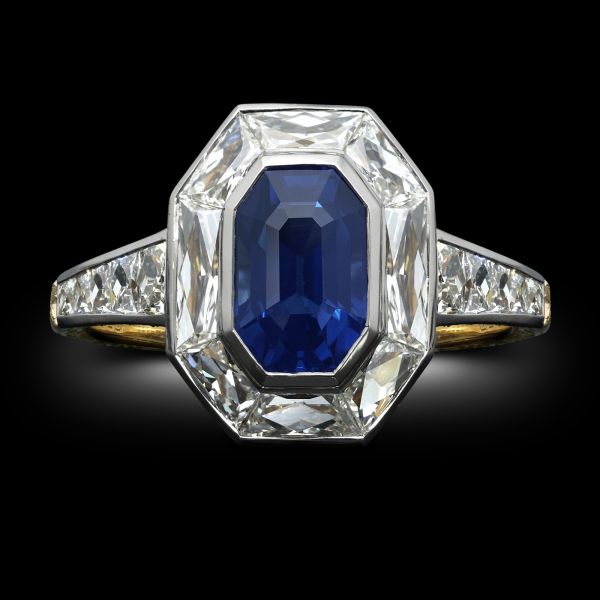 1.89ct Kashmir Sapphire & Diamond Ring in Platinum