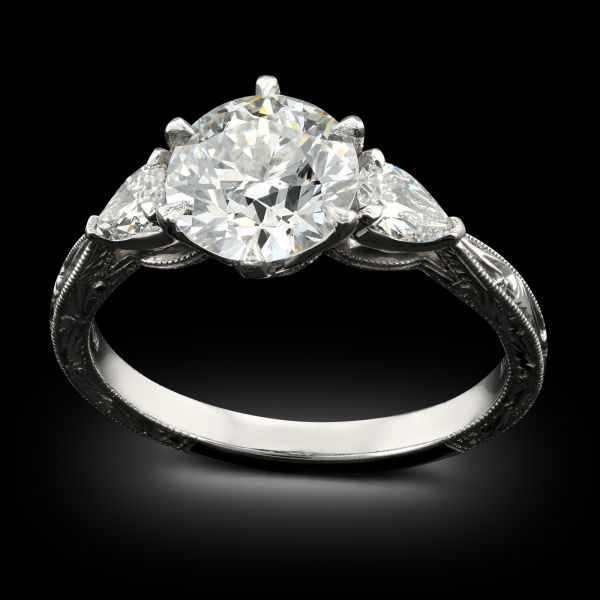 1.52ct Old European Cut Diamond & Platinum Ring