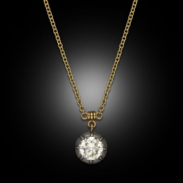 1.10ct Georgian Revival Diamond Pendant
