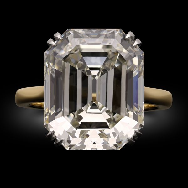 11.39ct Emerald Cut Diamond Solitaire Ring