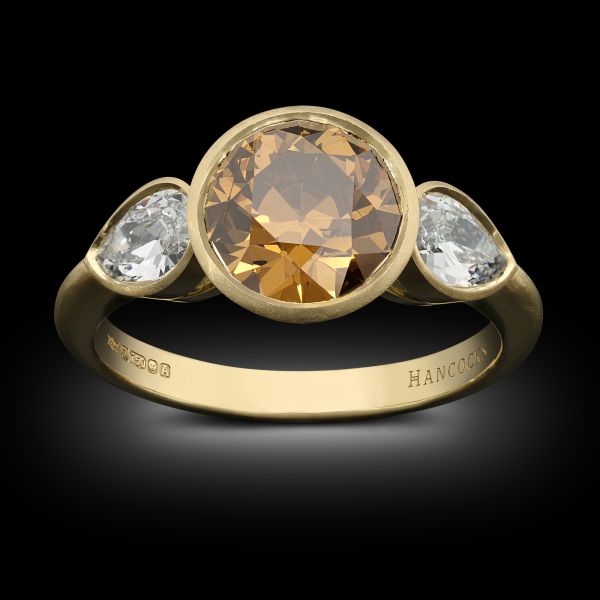 1.86ct Fancy Colour Old European Cut Diamond Ring