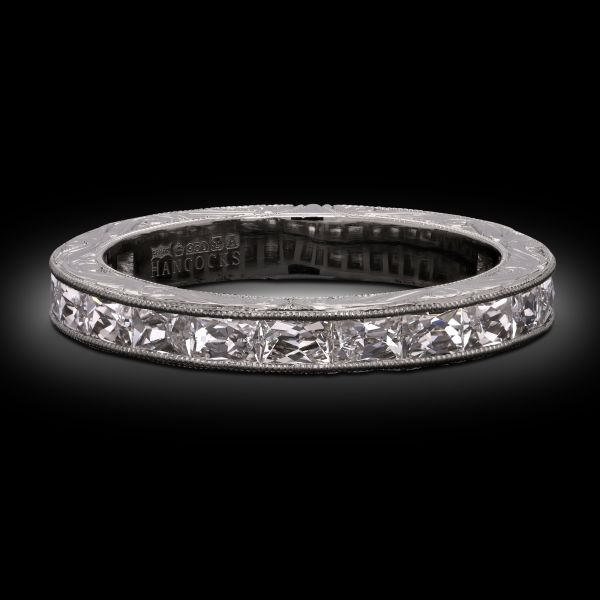 3mm 'East/West' French Cut Diamond Eternity Ring in Platinum
