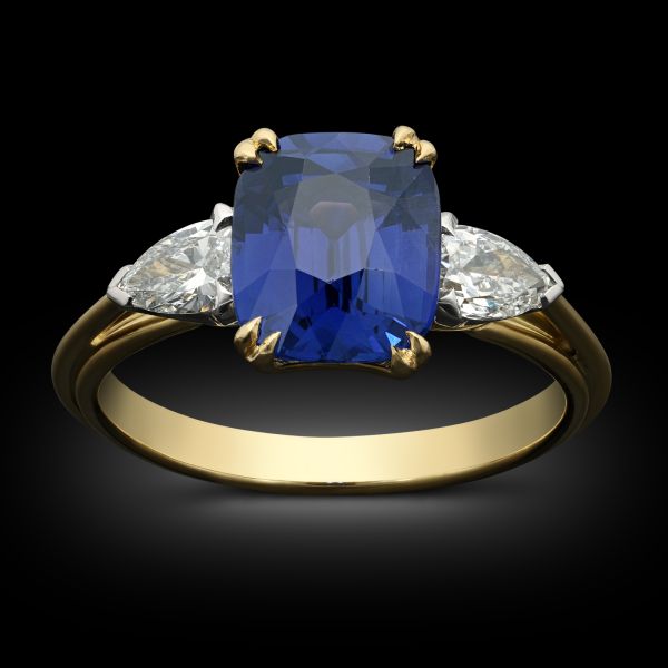 2.75ct Royal Blue Ceylon Sapphire & Diamond Ring