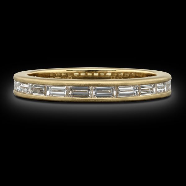 Baguette Cut Diamond Eternity Band in 18ct Yellow Gold 
