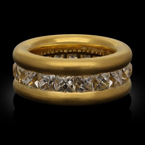 6.02ct French Cut Diamond and 22ct Gold "Donut" Eternity Ring