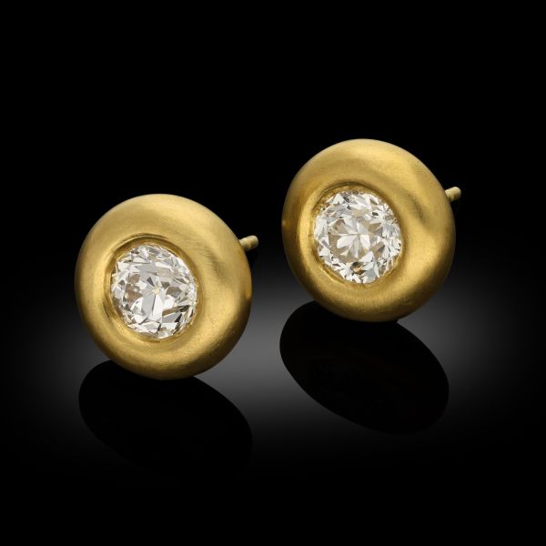 1.44ct Diamond & 22ct Yellow Gold ‘Donut’ Stud Earrings